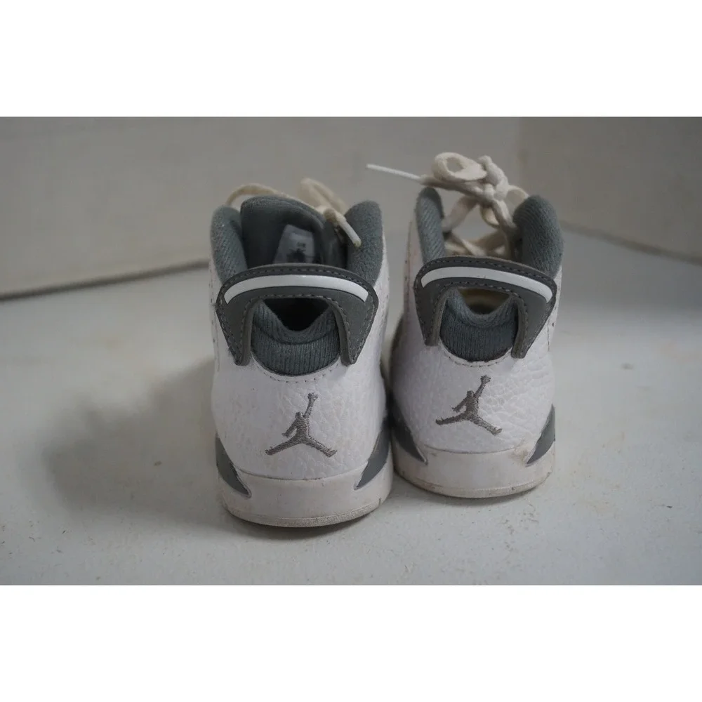 Nike Air Jordan Retro 6 Cool Grey Sneakers Baby DV3606-100 White/GREY Size 6C